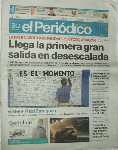 Sports Goods Mania スペイン アラゴン州 現地新聞 El Periodico De Aragon エル ペリオディコ デ アラゴン 紙 年6月13日 土曜日 発行号
